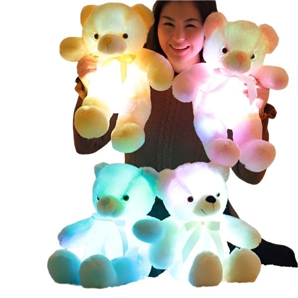 GlowTeddy | Erleuchte die Nacht - LED Teddy Bär Kuscheltier für Kinder