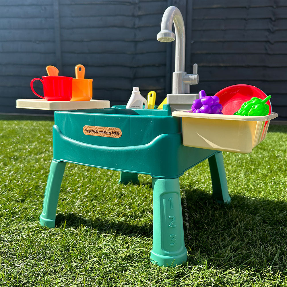Magische Water Speelkeuken Hout voor Kinderen met Interactieve Kraan en 19 Accessoires – Speelkeukentje voor Binnen en Buiten 2