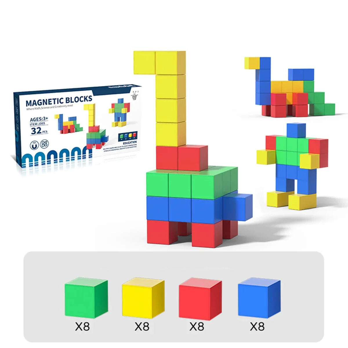 Magnet Toys Bouwblokken | 32-delige Set voor Kinderen 3+ – Stimuleer Creativiteit en Plezier 0