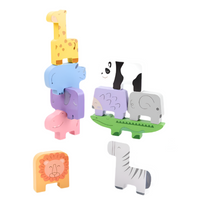 Thumbnail for EcoToys StackMaster | Parantaa hienomotoriikkaa - Pinoamisseikkailu Puiset eläinpalikkapeli