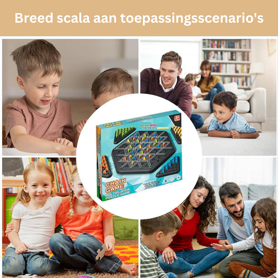 Max | Educatief Driehoek Ketting Spel voor Kinderen van 5 Jaar en Oudere, Voor 2-4 Spelers, Stimulans voor Logisch Denken 3