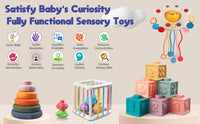 Thumbnail for Montessori Baby Speelgoed Set 4-in-1 voor Zintuiglijke Ontwikkeling met Veilig BPA-vrij Materiaal voor Kinderen vanaf 6 Maanden 4