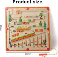 Thumbnail for Montessori Magnetisch Doebord voor Kinderen met 55 Kleurrijke Magnetische Kralen, Veilig Houten Speelgoed voor 3+ Jaar 4