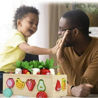 Thumbnail for Montessori Tuinvormen Sorteerder Houten Educatief Speelgoed voor Peuters met Fruit en Groenten 3+ Jaar 4