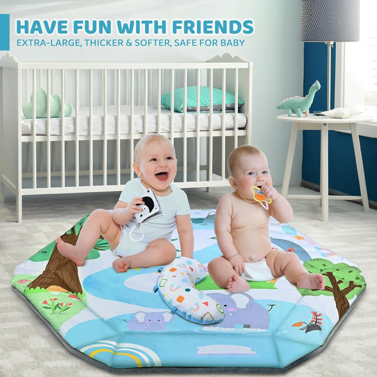 Multifunctioneel 8-in-1 Speelkleed Baby met 6 Afneembare Speeltjes voor Zintuiglijke Ontwikkeling en Motoriek – Meerkleurig 5