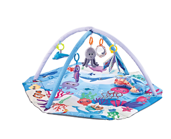 Multifunctioneel 8-in-1 Speelkleed Baby met 6 Afneembare Speeltjes voor Zintuiglijke Ontwikkeling en Motoriek – Meerkleurig 9