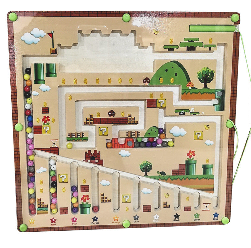 Magnetix Labirynt Kolorów Puzzle | Odkryj Kolory i Cyfry - Edukacyjna Zabawka Montessori