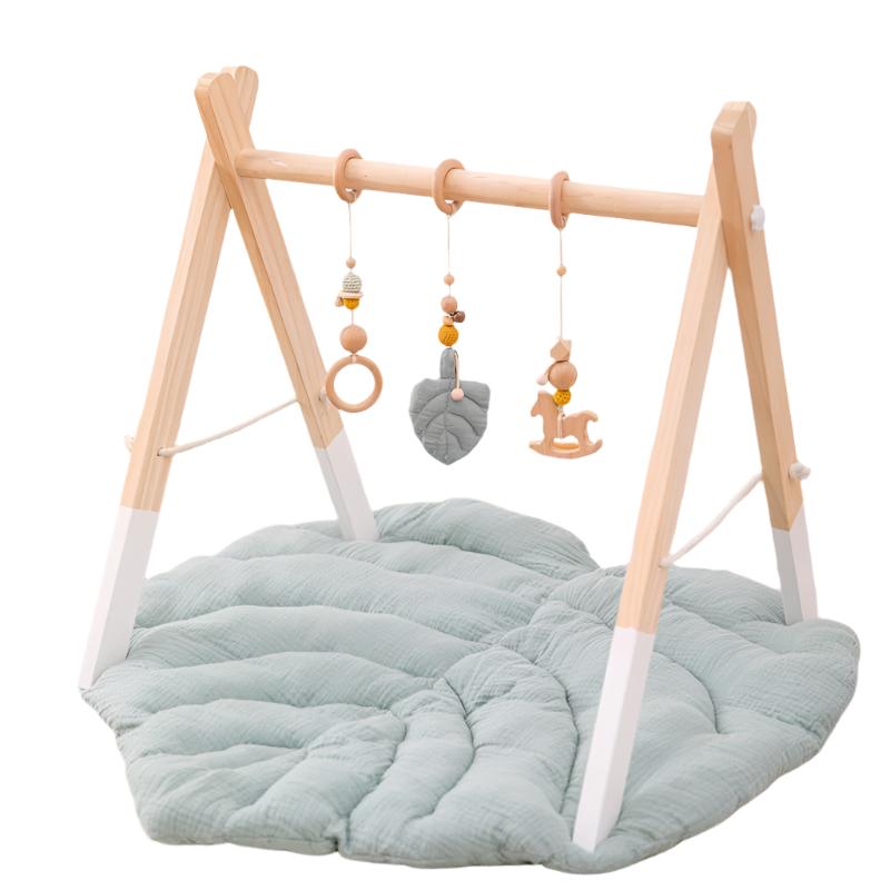 Tapis de jeu bébé Nuage & Étoile | Apportez de la joie dans le jeu de votre bébé - Jouets sensoriels en bois doux pour nouveau-nés