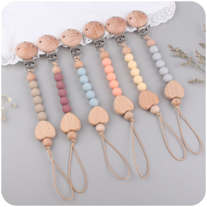 Ecotoys CozyClip™ | Sicher & stilvoll - Holz-Schnullerkette für Babys