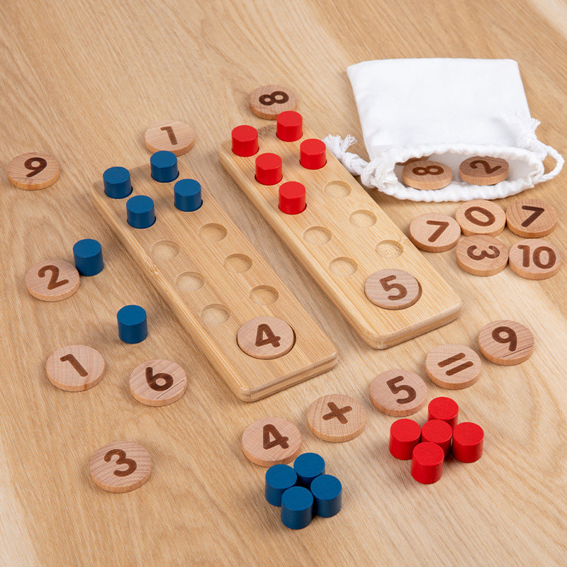 EcoToys NumoBoard™ | Imparare a contare giocando - Tavola di legno con numeri