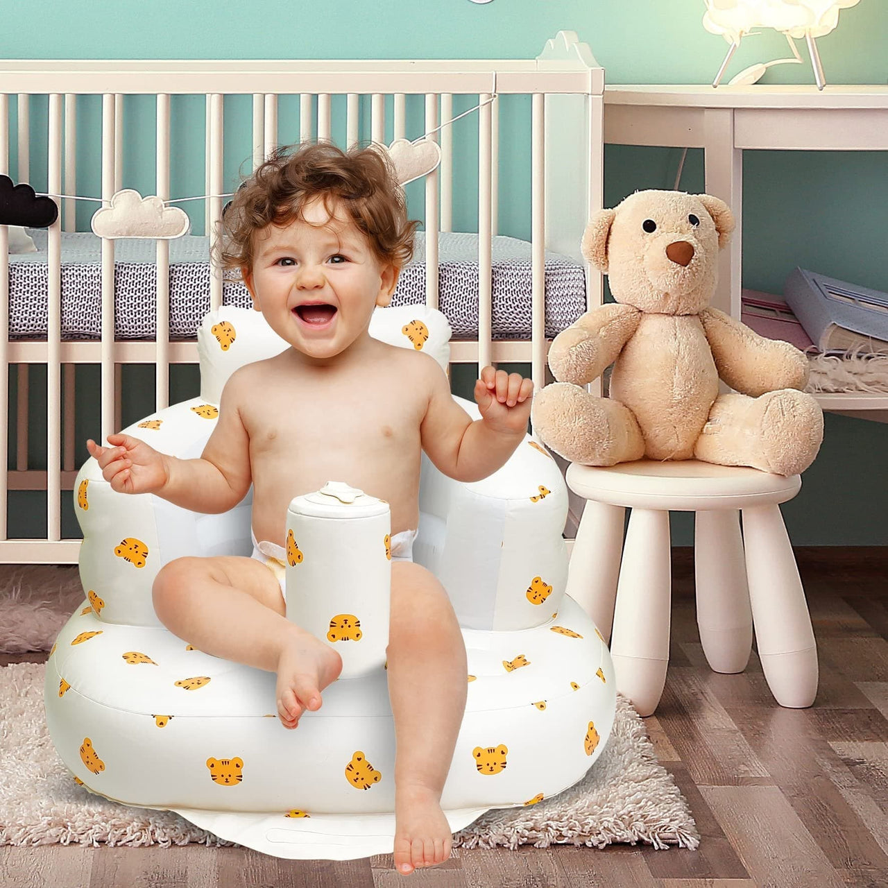 Opblaasbare Babystoel – Ergonomisch, Lichtgewicht en Draagbaar voor Baby's en Peuters, Waterafstotend en Veilig 3
