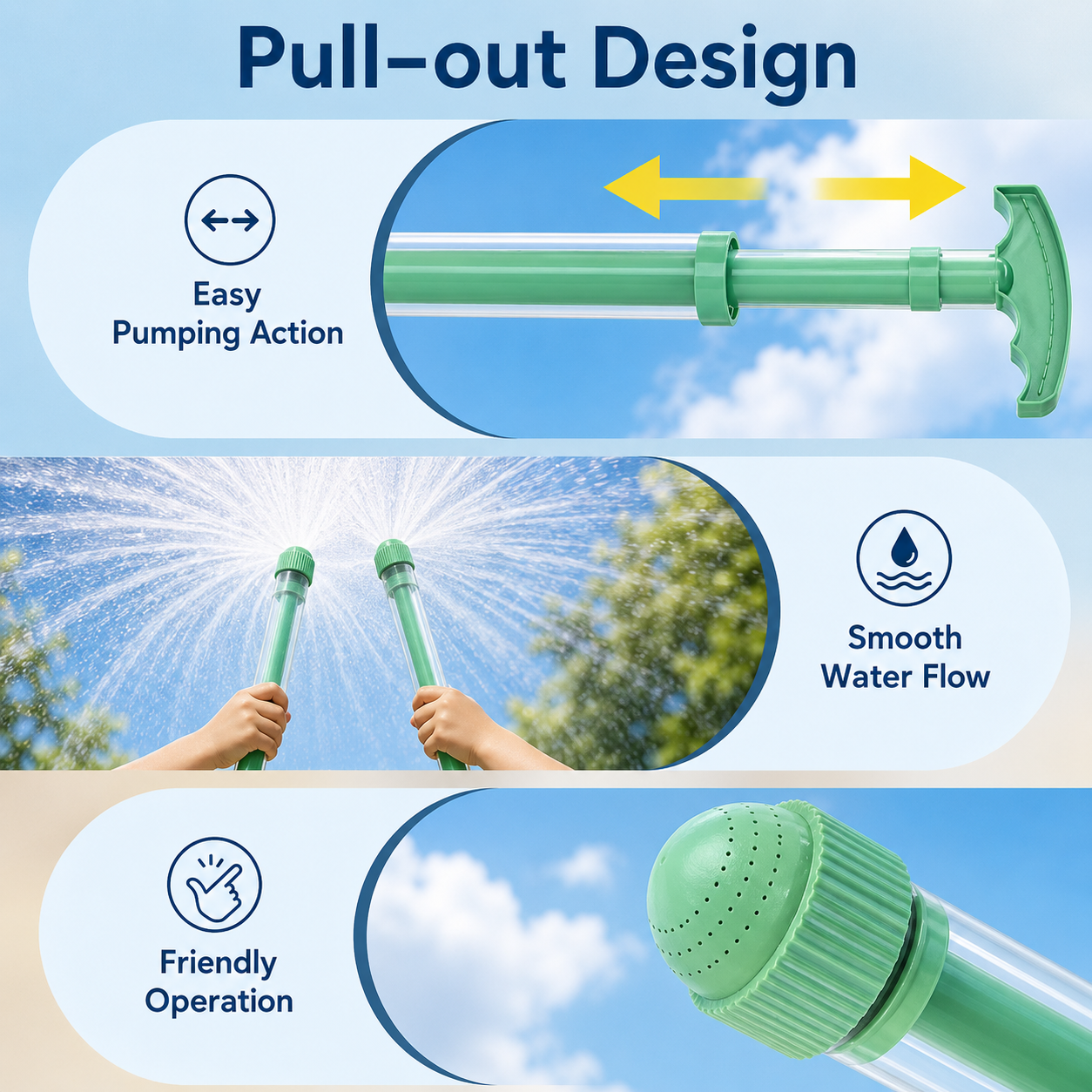 Roterend Waterkanon Speelgoed | 360° Waterblaster met Bereik tot 9 Meter