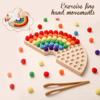 Thumbnail for RainbowStack | Kleurrijk leren - Houten sorteer- en stapelspel voor peuters