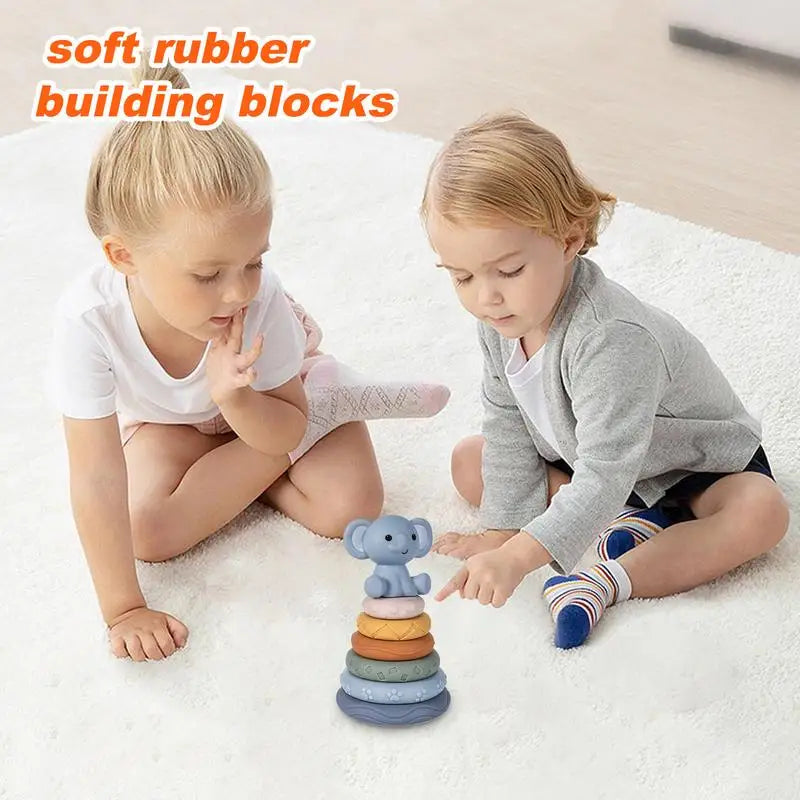 Soft Stacker | Spielerisch entdecken - Montessori Stapelringe für Babys