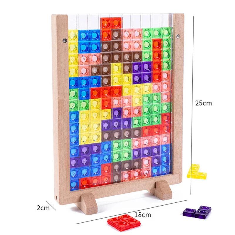 TetraBlocks | Divertimento creativo con puzzle - Tetris 3D in legno