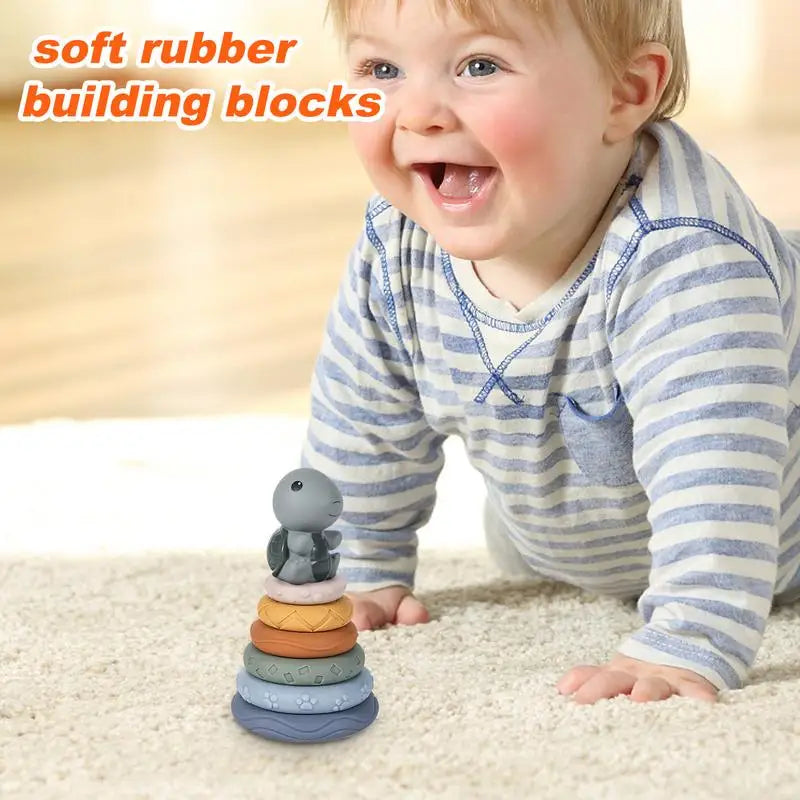 Soft Stacker | Spielerisch entdecken - Montessori Stapelringe für Babys