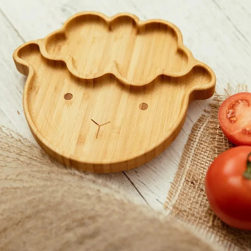 BambooGuard | Sicuro e Ecologico per Mangiare - Set di Piatti per Bambini con Ventosa