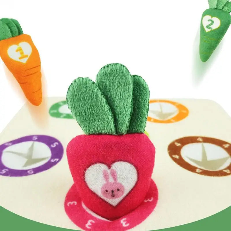 CarrotHunt | Playful sniffing fun - Interactive plush carrot play mat for small animals
