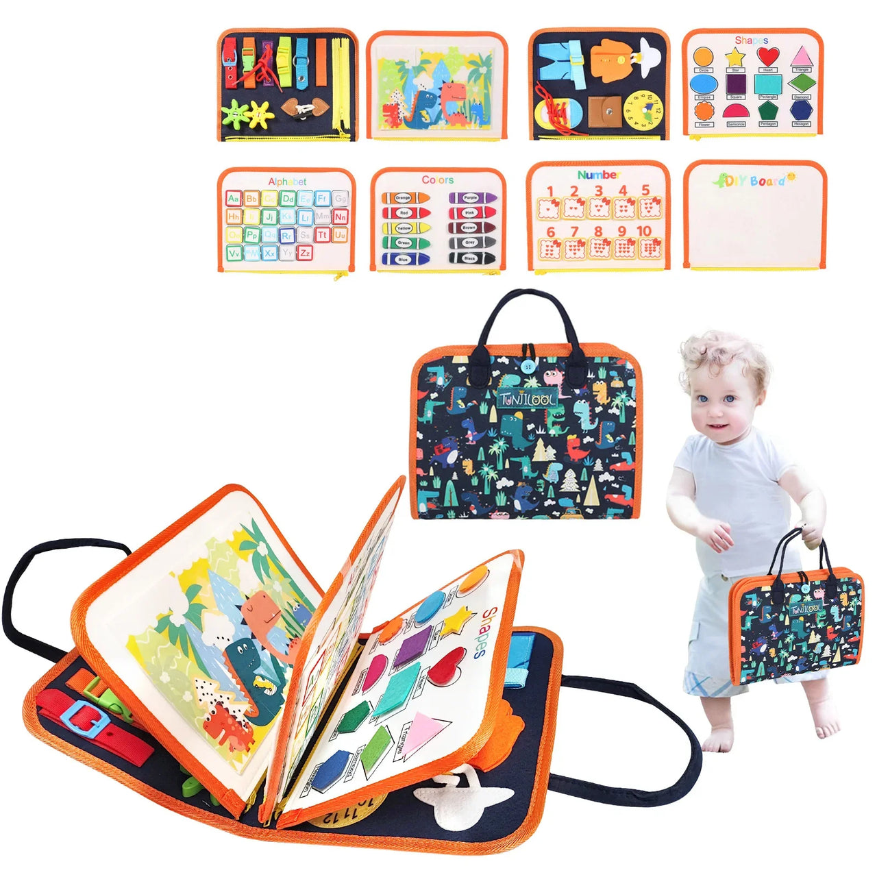 BusyBuddy | Entdecken und Lernen - Montessori Aktivitätenboard für Kleinkinder