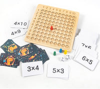 Thumbnail for Ecotoys MathMaster | Spaß beim Lernen - Houten Montessori Multiplikationsspiel mit Flashcards