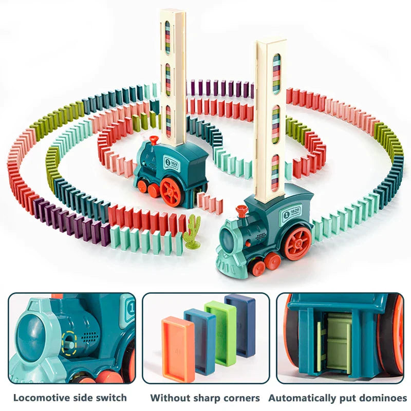 DominoTrain | Bringt Spielspaß und Bildung zusammen - Automatisches Domino-Spielset