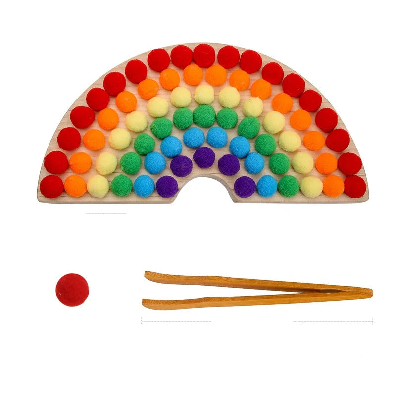 RainbowStack | Kleurrijk leren - Houten sorteer- en stapelspel voor peuters