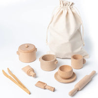 Thumbnail for EcoToys KookBuddy Holz-Küchen-Set | Lass junge Köche ihr Talent entdecken - Bildungs- und kreativer Spielspaß