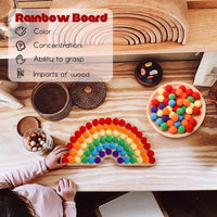 Thumbnail for RainbowStack | Kleurrijk leren - Houten sorteer- en stapelspel voor peuters