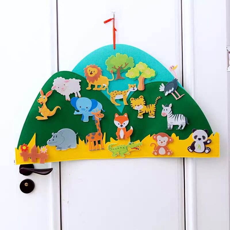 FilzSpaß | Lehrreicher Spaß - Montessori Tiere Filz Spielbrett für Kleinkinder
