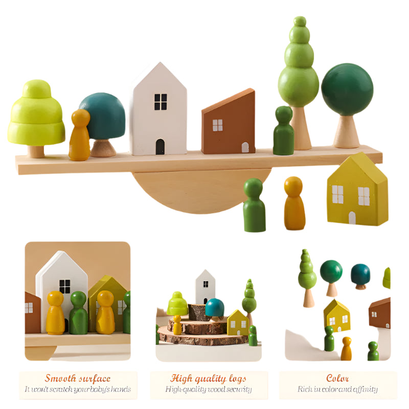 ForestBalance | Stack, string and play - Wooden balance game with forest animals