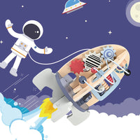 Thumbnail for RocketQuest | Aventura espacial para los más pequeños - Cubo de actividades de madera con juguetes sensoriales