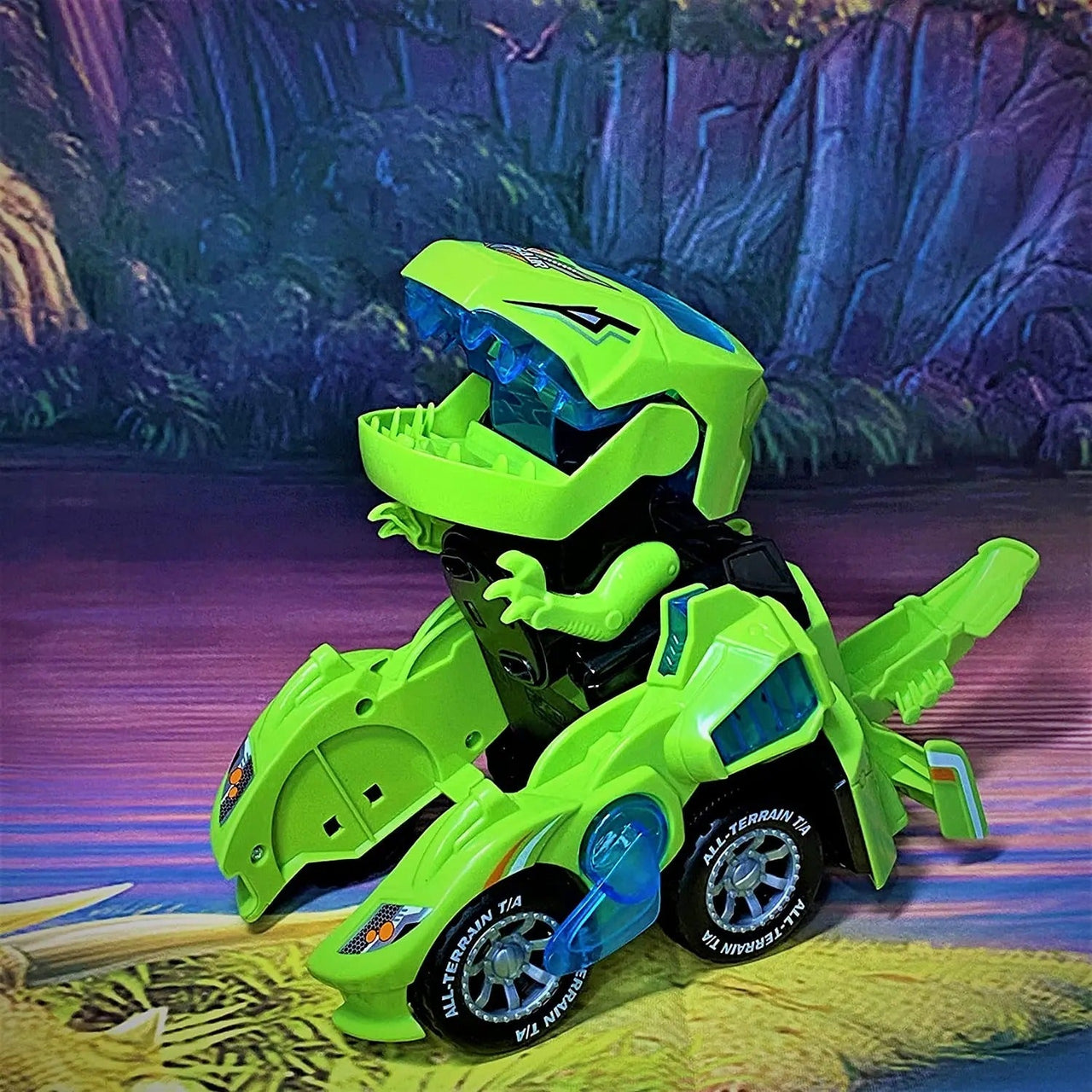 Dinosaurier-Auto | Bildungsreich und Spaßig – LED-Fernbedienung