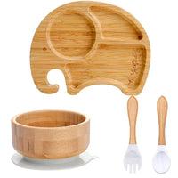 Thumbnail for BambooGuard | Sicuro e Ecologico per Mangiare - Set di Piatti per Bambini con Ventosa