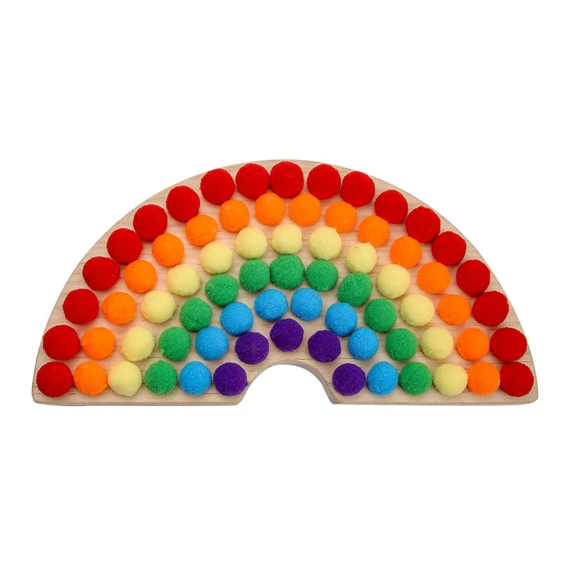 RainbowStack | Kleurrijk leren - Houten sorteer- en stapelspel voor peuters