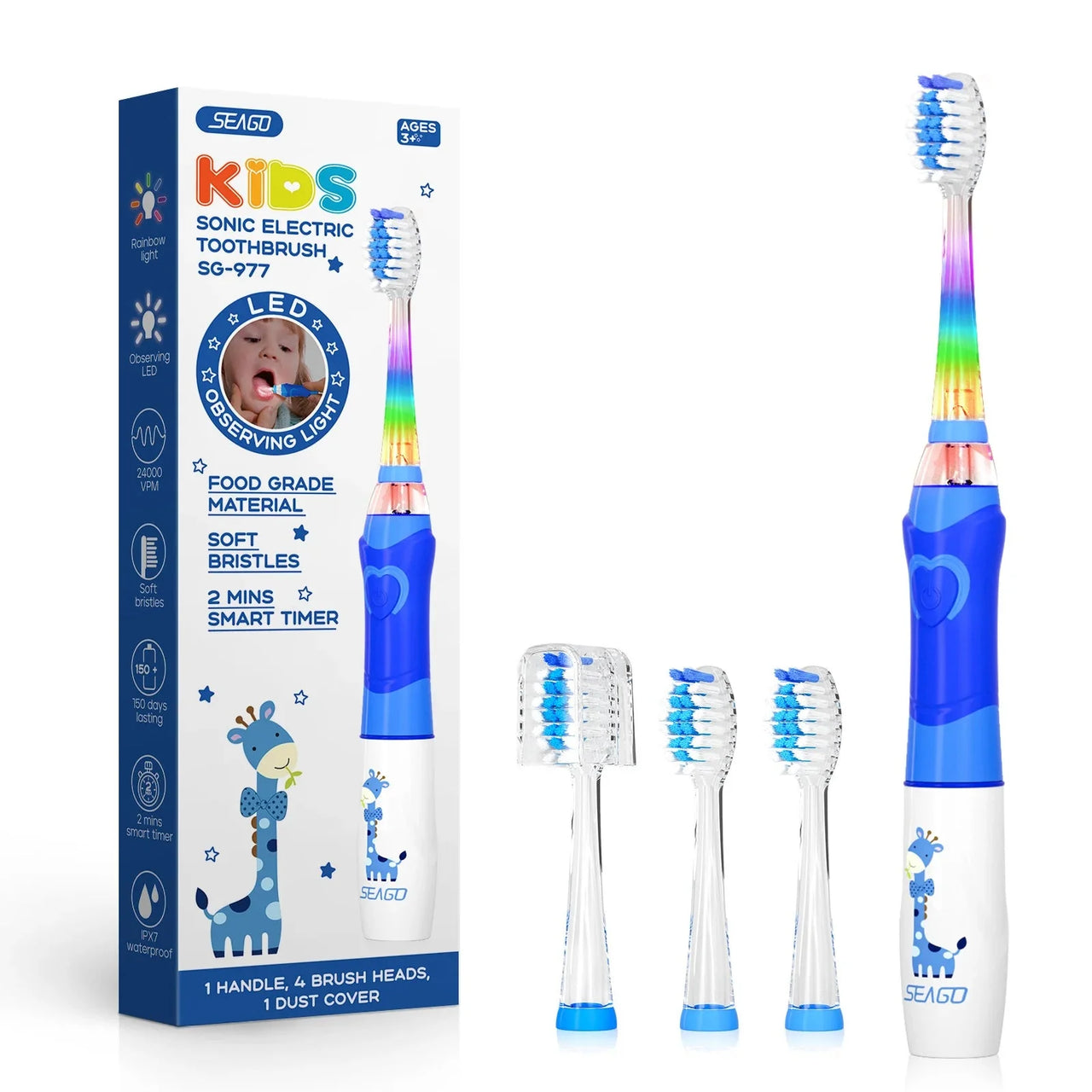 Happy Smile Kids Electric Toothbrush | Transform teeth brushing into an adventure! - Safe and Playful Cleaning