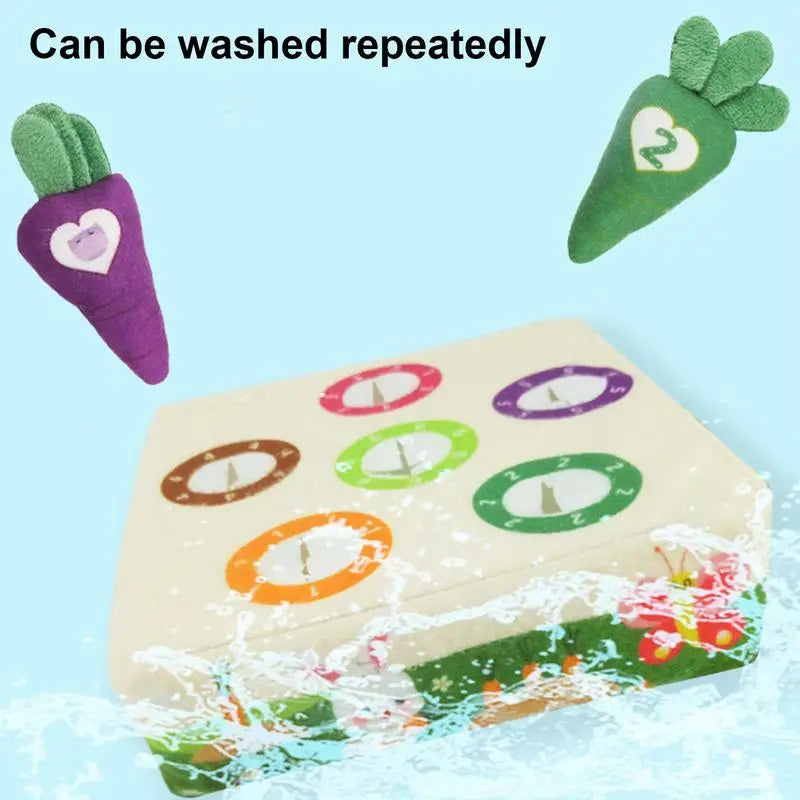 CarrotHunt | Playful sniffing fun - Interactive plush carrot play mat for small animals