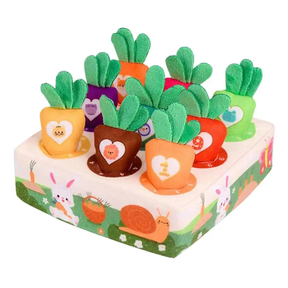 CarrotHunt | Playful sniffing fun - Interactive plush carrot play mat for small animals