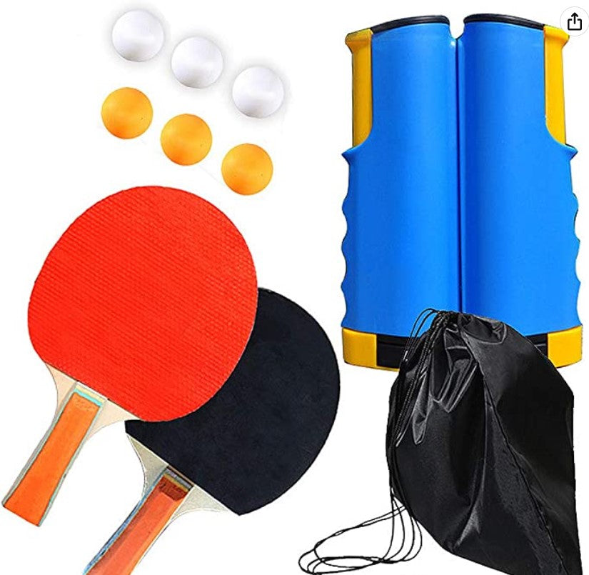ProSpin | Verbessere dein Spiel - Professionelles Tischtennis-Schläger-Set mit ausziehbarem Netz & Bällen