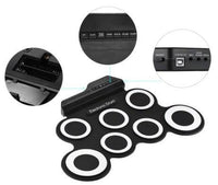 Thumbnail for Batterie enroulable | Portable et flexible - Tapis en silicone avec haut-parleur et baguettes de batterie