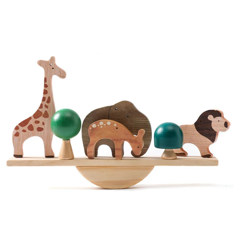 ForestBalance | Stack, string and play - Wooden balance game with forest animals