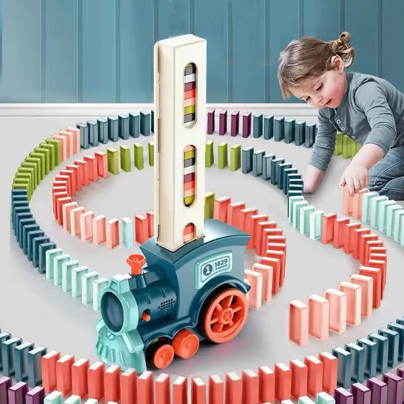 DominoTrain | Bringt Spielspaß und Bildung zusammen - Automatisches Domino-Spielset
