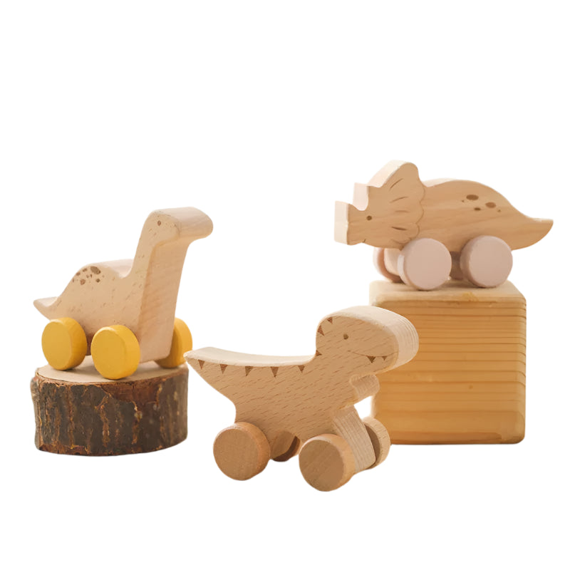 DinoReflect | Spelande upptäcka - Träspegel och pussel busy board