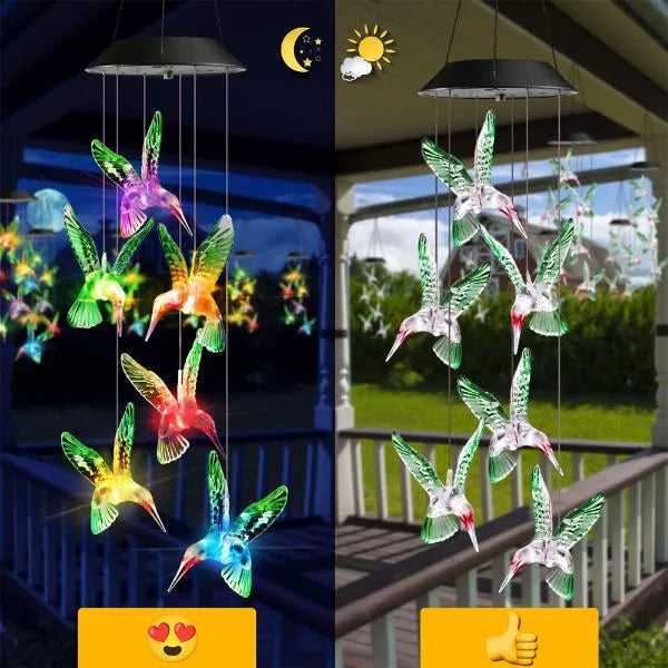 LumiFladder | Magische Atmosphäre für deinen Garten - Solar LED Windspiel