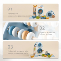 Thumbnail for EcoToys SpaceBlocks | Educatie en Plezier - Houten Raket Blokken Set