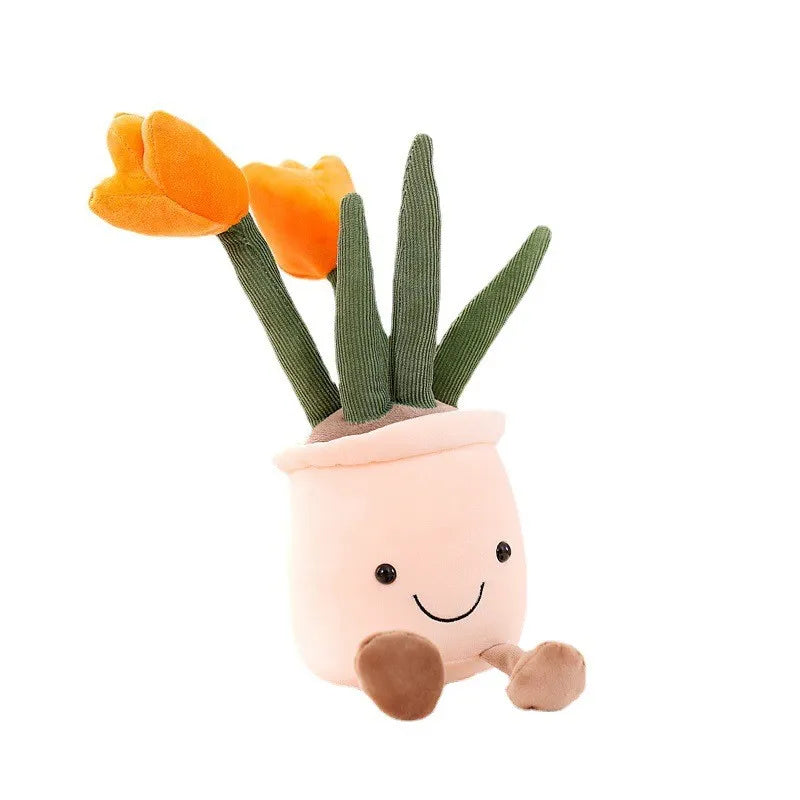 BloomBuddy | Cheerful cuddle fun - Soft plush tulip in playful colors