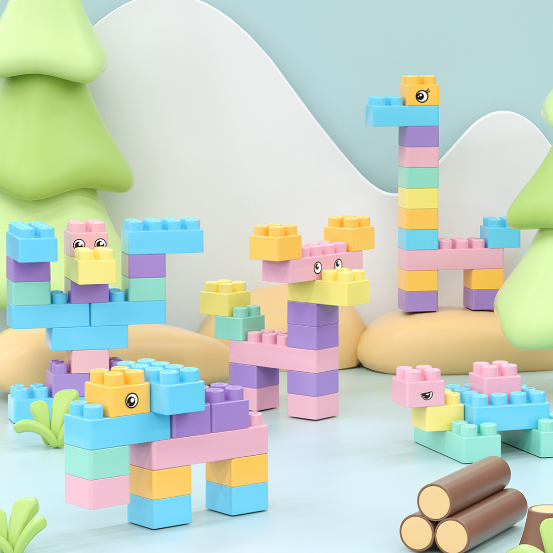 Bouwplezier | Creative play experience - Play table with building blocks for children