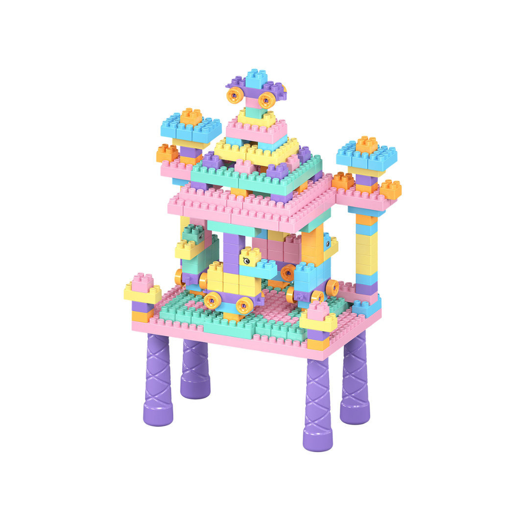 Bouwplezier | Creative play experience - Play table with building blocks for children