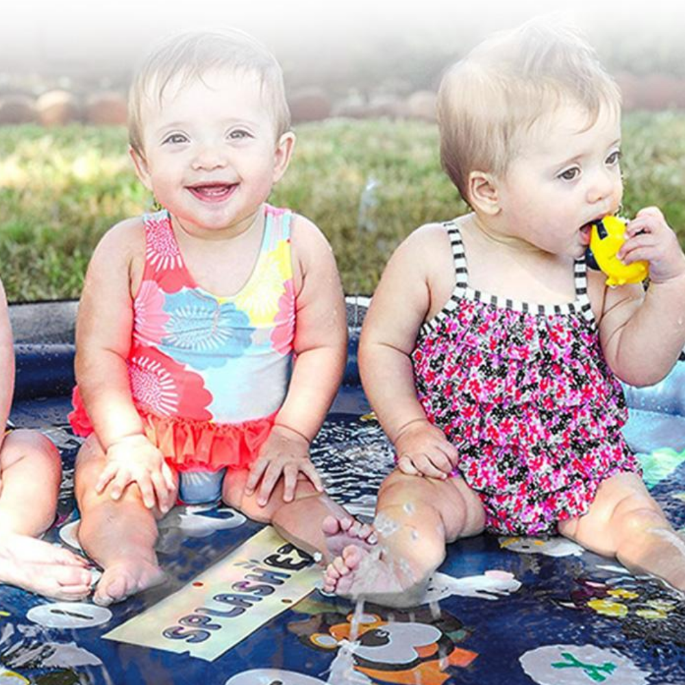 Watermat voor Kinderen – Vrolijke Zeediertjes, 1000mm PVC Speelmat voor Verkoeling en Buitenplezier 3