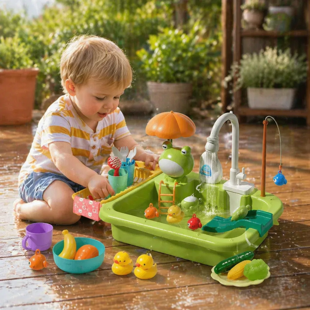 Waterplezier Gootsteenset | Kinderspeelkeuken Met Visspel, 3+ – Creatief Leren Met Waterplezier 6