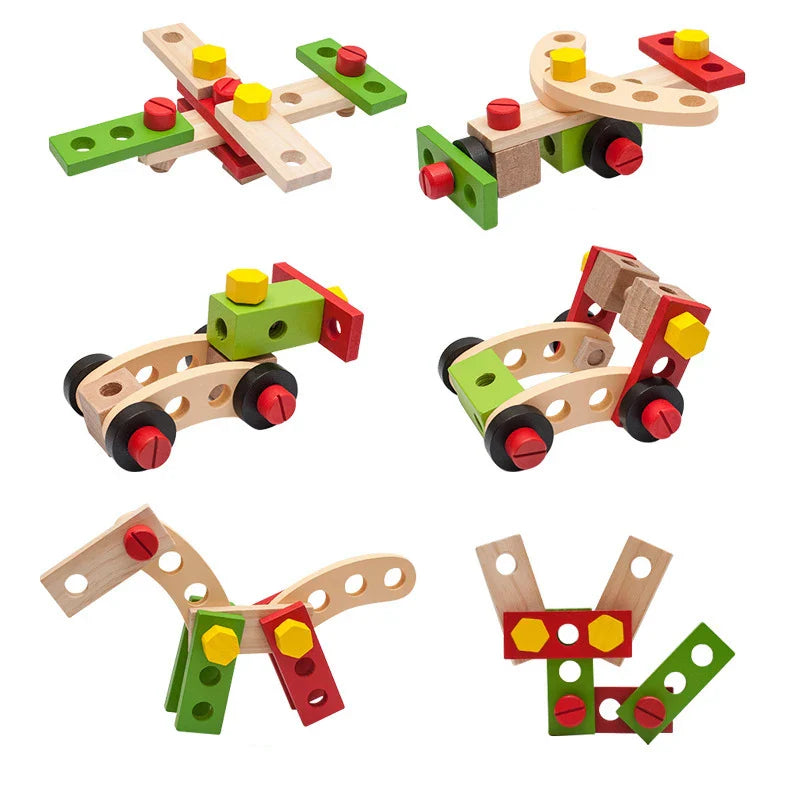 Ecotoys TinyFix | Entdecke den kleinen Handwerker in deinem Kind! - Holz Werkzeugkasten Spielset
